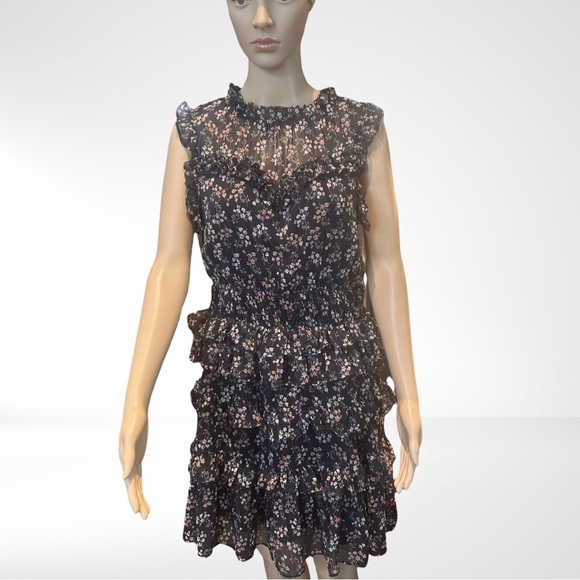 Sugar Lip 2 Floral Short Lined Sleeveless Dress  M - Picture 2 of 8